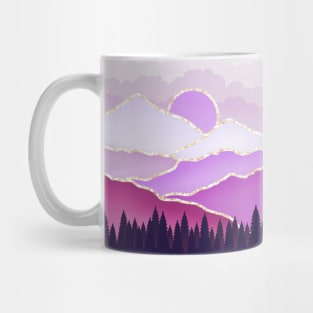 Pink purple mountain Mug